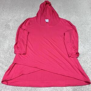 Sunday Hoodie Red Lightweight Long Sleeve Pullover Women’s Size XL